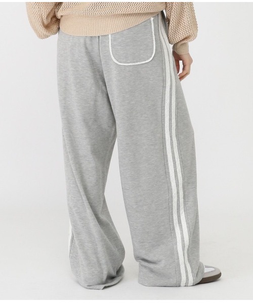 3.3 Field Trip (3.3フィールドトリップ)の「3.3 Field Trip/レースラインパンツ(スウェットパンツ・レディース・ブラック/グレー・FREE)」の1枚目の写真