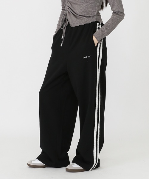 3.3 Field Trip (3.3フィールドトリップ)の「3.3 Field Trip/レースラインパンツ(スウェットパンツ・レディース・ブラック/グレー・FREE)」の2枚目の写真