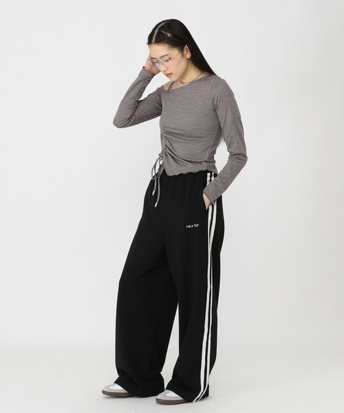 3.3 Field Trip (3.3フィールドトリップ)の「3.3 Field Trip/レースラインパンツ(スウェットパンツ・レディース・ブラック/グレー・FREE)」の15枚目の写真