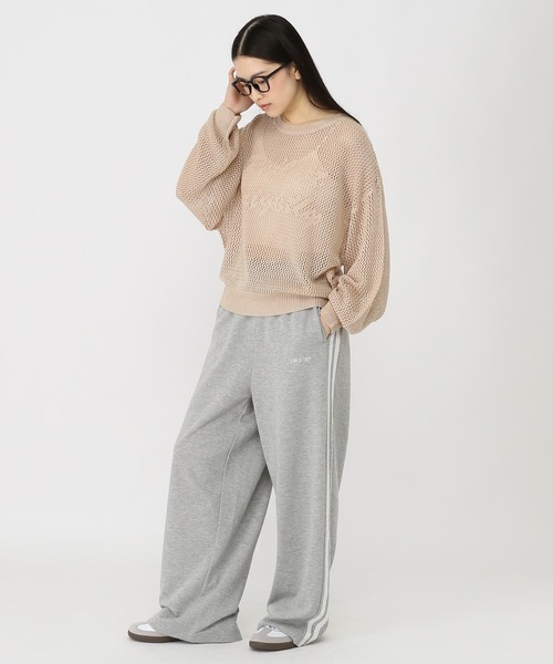 3.3 Field Trip (3.3フィールドトリップ)の「3.3 Field Trip/レースラインパンツ(スウェットパンツ・レディース・ブラック/グレー・FREE)」の19枚目の写真