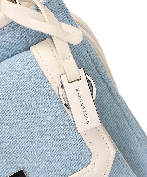 MERCURYDUO(マーキュリーデュオ)の「【MERCURYDUO/マーキュリーデュオ】デニムコンビ フラップハンドバッグ(ハンドバッグ・レディース・ネイビー/サックスブルー・FREE)」の9枚目の写真