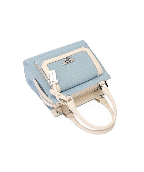 MERCURYDUO(マーキュリーデュオ)の「【MERCURYDUO/マーキュリーデュオ】デニムコンビ フラップハンドバッグ(ハンドバッグ・レディース・ネイビー/サックスブルー・FREE)」の16枚目の写真
