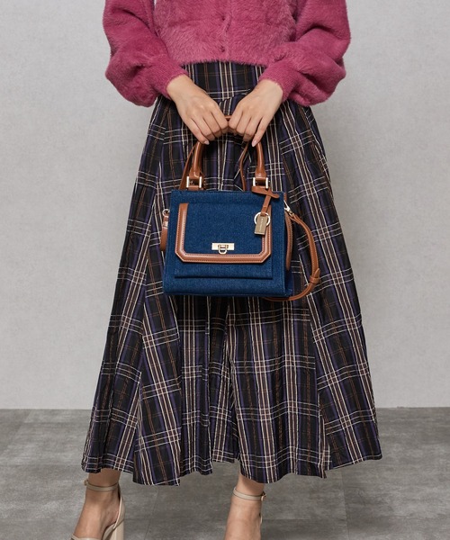 MERCURYDUO(マーキュリーデュオ)の「【MERCURYDUO/マーキュリーデュオ】デニムコンビ フラップハンドバッグ(ハンドバッグ・レディース・ネイビー/サックスブルー・FREE)」の19枚目の写真