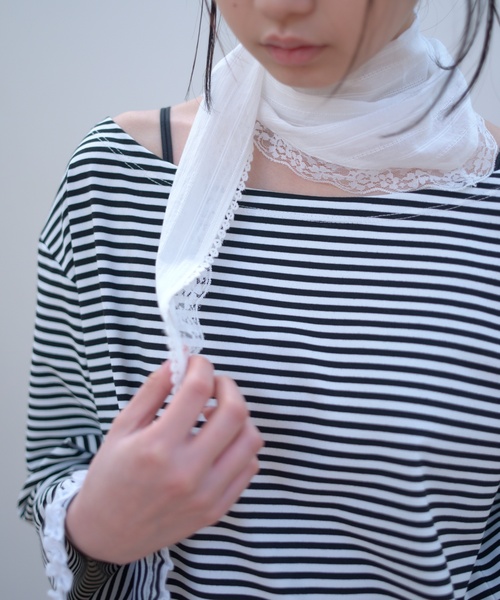 Charles Chaton(シャルルシャトン)の「cotton voile kerchief(その他小物・レディース・ホワイト・FREE)」の1枚目の写真