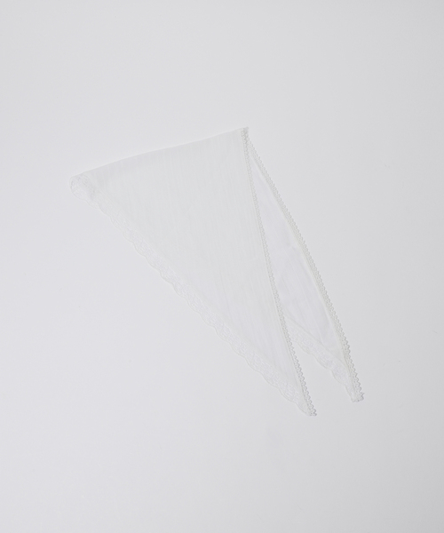 Charles Chaton(シャルルシャトン)の「cotton voile kerchief(その他小物・レディース・ホワイト・FREE)」の5枚目の写真