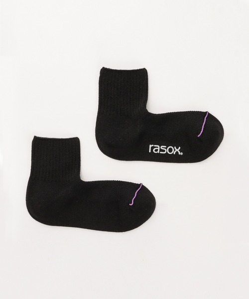 rasox(ラソックス)の「rasox/ラソックス ベーシック・アンクル 靴下(ソックス/靴下・レディース・ブラック/ピンク/ライトグリーン/ロイヤルブルー/ネイビー/オフホワイト・LARGE/MEDIUM/SMALL)」の2枚目の写真