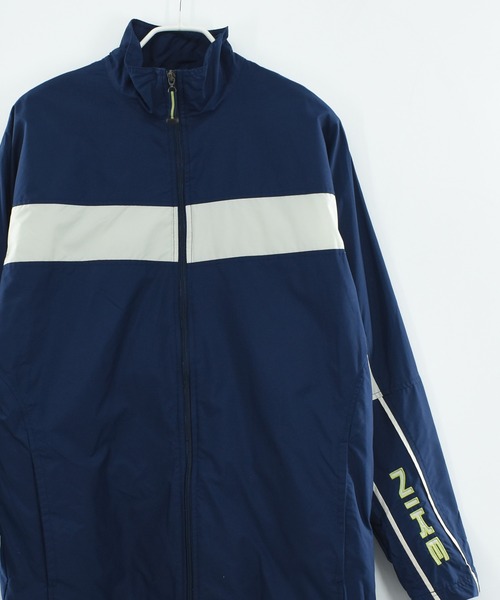 NIKE(ナイキ)の「【ヴィンテージ古着】Y2K NIKE フルジップ ナイロンジャケット(ナイロンジャケット・メンズ・ネイビー・LARGE)」の1枚目の写真