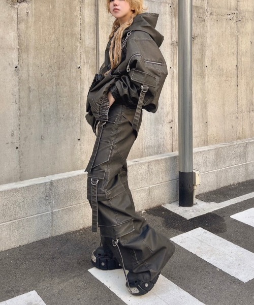 DIG YOUR OWN GRAVE】2WAY COATING CARGO PANTS（カーゴパンツ