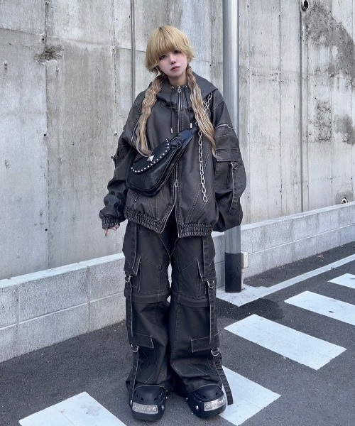 DIG YOUR OWN GRAVE】2WAY COATING CARGO PANTS（カーゴパンツ