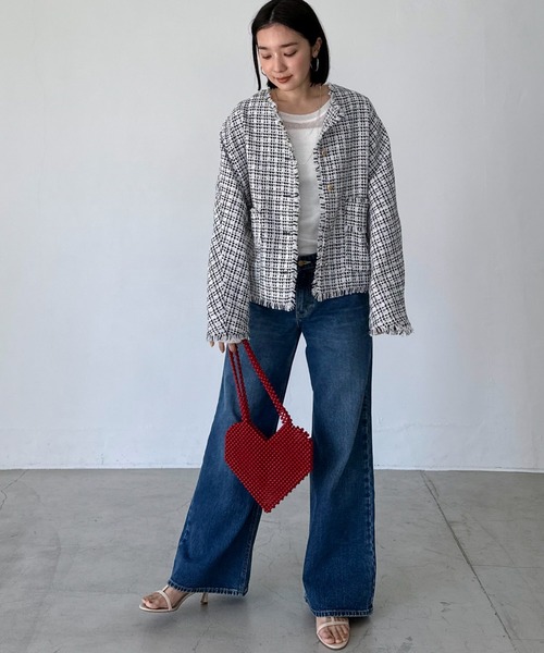 Doux archives（ドゥアルシーヴ）の「【The Bagmati】HART SHAPE BAG（ハンドバッグ・レディース・ブラック/レッド・FREE）」の6枚目の写真