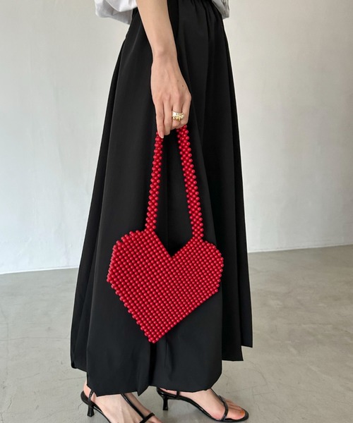 Doux archives（ドゥアルシーヴ）の「【The Bagmati】HART SHAPE BAG（ハンドバッグ・レディース・ブラック/レッド・FREE）」の5枚目の写真