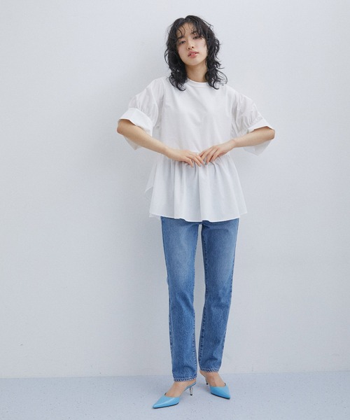 接触冷感】・【UVカット】バウンスカフスプルオーバー（Tシャツ
