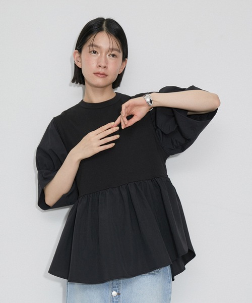接触冷感】・【UVカット】バウンスカフスプルオーバー（Tシャツ
