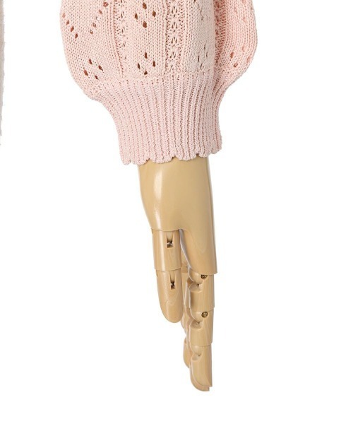 F i.n.t（フィント）の「ストライプ透かし編みニットボレロ/ fint　フィント（カーディガン/ボレロ・レディース・ライトグリーン/ライトピンク/オフホワイト・FREE）」の20枚目の写真