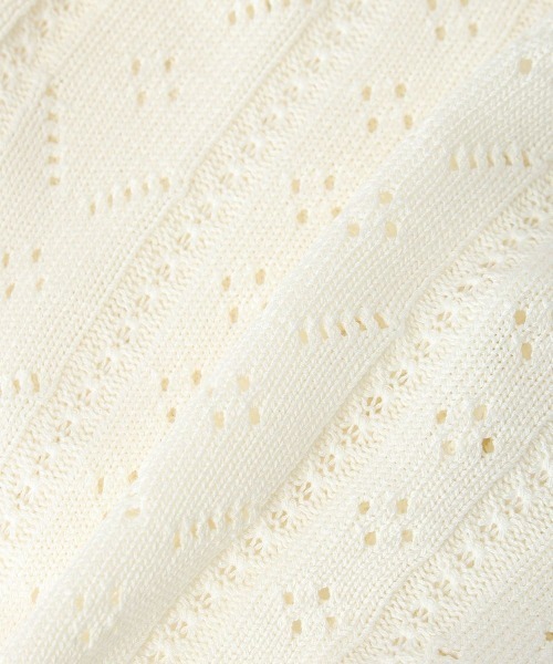 F i.n.t（フィント）の「ストライプ透かし編みニットボレロ/ fint　フィント（カーディガン/ボレロ・レディース・ライトグリーン/ライトピンク/オフホワイト・FREE）」の22枚目の写真