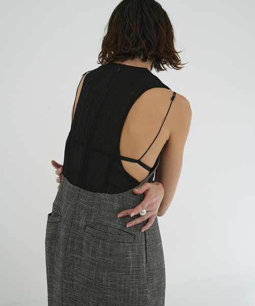 ワンピース BACK SHEER MAXI ONEPIECE MIX 3月11日(火)発売アイテムのご紹介。バックシアーがポイントの