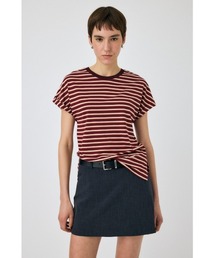 ROLL SLEEVE MULTI STRIPE Tシャツ