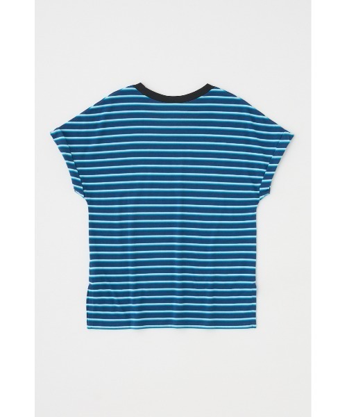 MOUSSY（マウジー）の「ROLL SLEEVE MULTI STRIPE Tシャツ（Tシャツ/カットソー・レディース・ブルー/マジェンタ・FREE）」の3枚目の写真