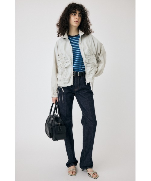 MOUSSY（マウジー）の「ROLL SLEEVE MULTI STRIPE Tシャツ（Tシャツ/カットソー・レディース・ブルー/マジェンタ・FREE）」の6枚目の写真