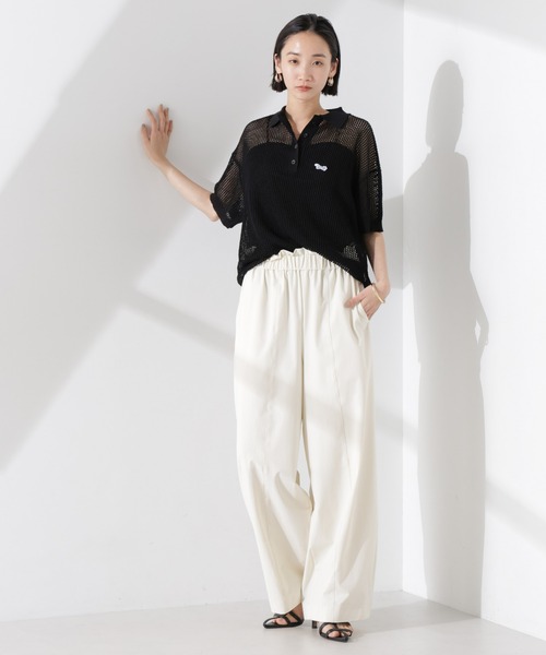 PENNEYS(ぺニーズ)の「PENNEYS別注TheFOXメッシュポロニット(ニット/セーター・レディース・ブラック/ライトグレー/ライトベージュ/レッド・FREE)」の7枚目の写真