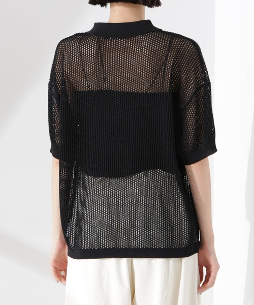 PENNEYS(ぺニーズ)の「PENNEYS別注TheFOXメッシュポロニット(ニット/セーター・レディース・ブラック/ライトグレー/ライトベージュ/レッド・FREE)」の13枚目の写真
