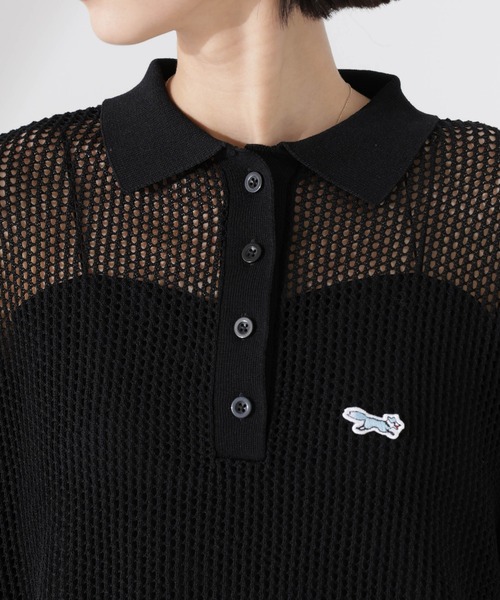 PENNEYS(ぺニーズ)の「PENNEYS別注TheFOXメッシュポロニット(ニット/セーター・レディース・ブラック/ライトグレー/ライトベージュ/レッド・FREE)」の14枚目の写真