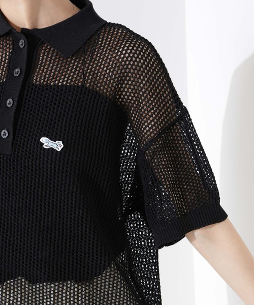 PENNEYS(ぺニーズ)の「PENNEYS別注TheFOXメッシュポロニット(ニット/セーター・レディース・ブラック/ライトグレー/ライトベージュ/レッド・FREE)」の15枚目の写真