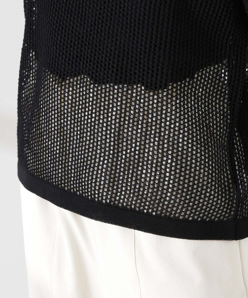 PENNEYS(ぺニーズ)の「PENNEYS別注TheFOXメッシュポロニット(ニット/セーター・レディース・ブラック/ライトグレー/ライトベージュ/レッド・FREE)」の16枚目の写真