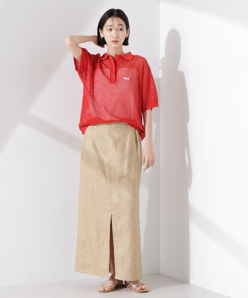 PENNEYS(ぺニーズ)の「PENNEYS別注TheFOXメッシュポロニット(ニット/セーター・レディース・ブラック/ライトグレー/ライトベージュ/レッド・FREE)」の21枚目の写真