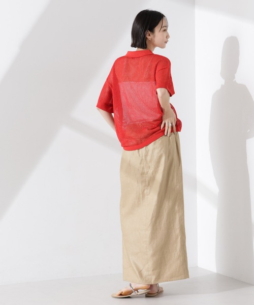 PENNEYS(ぺニーズ)の「PENNEYS別注TheFOXメッシュポロニット(ニット/セーター・レディース・ブラック/ライトグレー/ライトベージュ/レッド・FREE)」の22枚目の写真