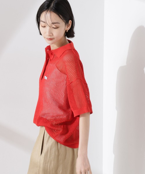 PENNEYS(ぺニーズ)の「PENNEYS別注TheFOXメッシュポロニット(ニット/セーター・レディース・ブラック/ライトグレー/ライトベージュ/レッド・FREE)」の20枚目の写真