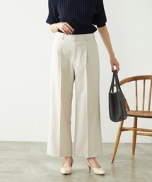 a.v.v（アーヴェヴェ）の「【洗える/ストレッチ/UVカット】麻調ワイドストレートパンツ（スラックス）」