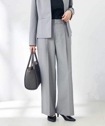 a.v.v（アーヴェヴェ）の「【洗える/ストレッチ/UVカット】麻調ワイドストレートパンツ（スラックス）」