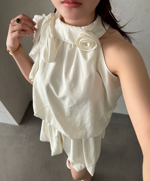 efill（エフィル）の「ロゼット フリル セットアップ ワンピース（ワンピース・レディース・アイボリー・FREE）」の11枚目の写真