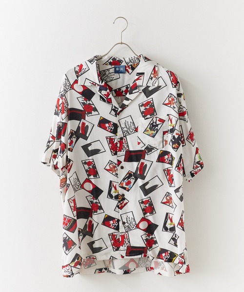 Jungle Storm（ジャングルストーム）の「JUNGLE STORM/ジャングルストーム H/S,和柄レーヨンシャツ シャツ（シャツ/ブラウス・メンズ・ブラック系1/ホワイト系2/ホワイト系1/ブラック系2・L/M）」の10枚目の写真