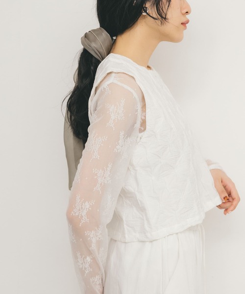 KBF（ケイビーエフ）の「フロントホックベスト（ベスト・レディース・オフホワイト/ブラック・ONE）」の5枚目の写真