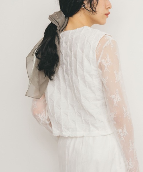 KBF（ケイビーエフ）の「フロントホックベスト（ベスト・レディース・オフホワイト/ブラック・ONE）」の19枚目の写真