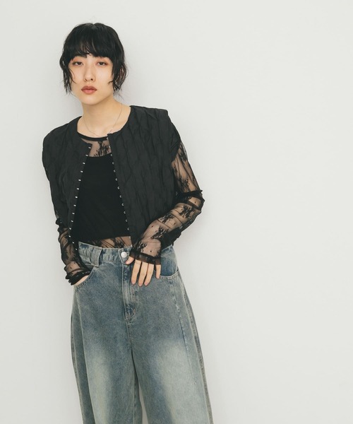 KBF（ケイビーエフ）の「フロントホックベスト（ベスト・レディース・オフホワイト/ブラック・ONE）」の8枚目の写真