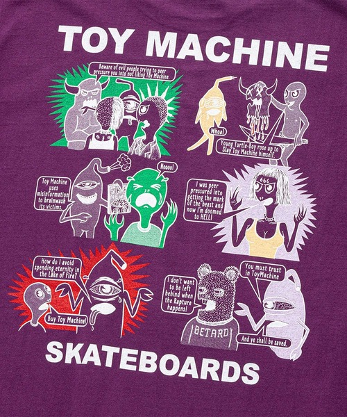 TOY　MACHINE（トイ　マシーン）の「TM HEAVY WEIGHT TRACT SS TEE（Tシャツ/カットソー・メンズ・パープル/ホワイト・M/L/XL）」の12枚目の写真