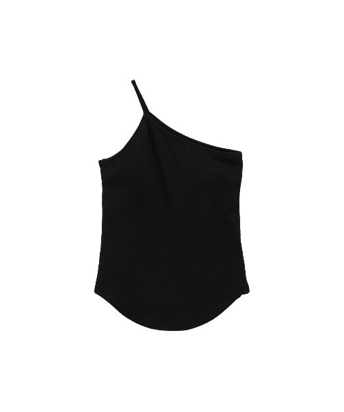 Eaphi one shoulder rib knit タンクトップ２色セット One Shoulder Crop Rib Top White | NA-KD