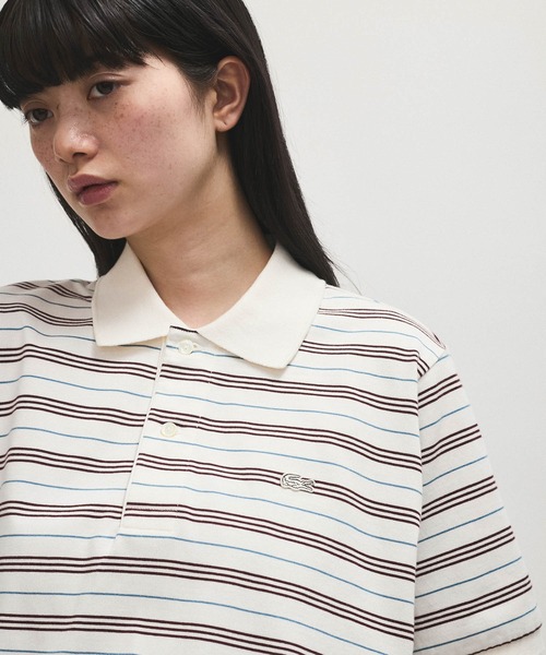 LACOSTE for ADAM ET ROPE' 別注 ポロシャツ ボーダー ADAM ET ROPE'｜【LACOSTE for ADAM ET ROPE'】別注Multi Border
