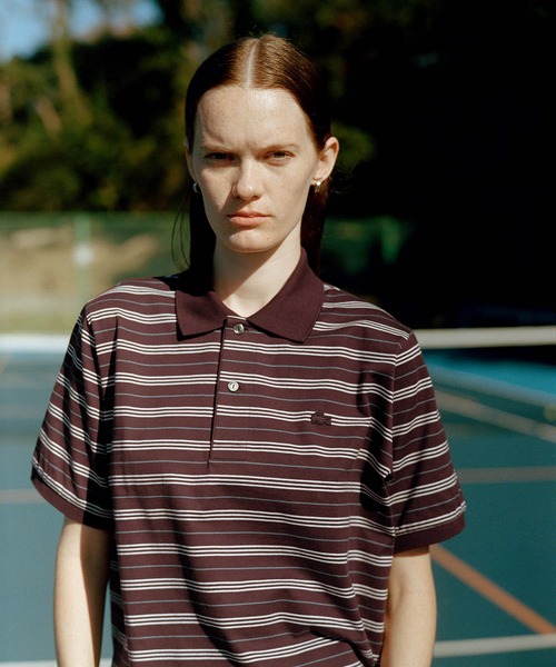 LACOSTE for ADAM ET ROPE' 別注 ポロシャツ ボーダー セール】【LACOSTE for ADAM ET ROPE'】別注Multi Border Polo
