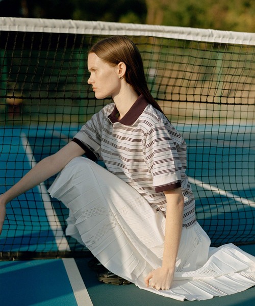 LACOSTE for ADAM ET ROPE'】別注Multi Border Polo（ポロシャツ
