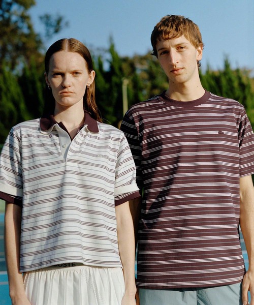 LACOSTE for ADAM ET ROPE' 別注 ポロシャツ ボーダー ADAM ET ROPE'｜【LACOSTE for ADAM ET ROPE'】別注Multi Border