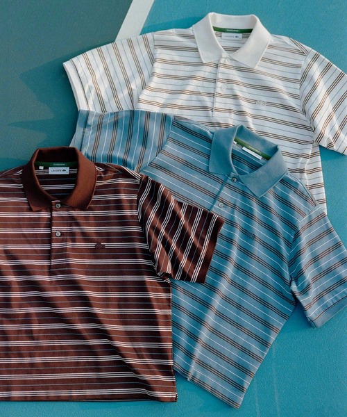 LACOSTE for ADAM ET ROPE'別注マルチボーダーポロ ADAM ET ROPE'｜【LACOSTE for ADAM ET ROPE'】別注Multi Border