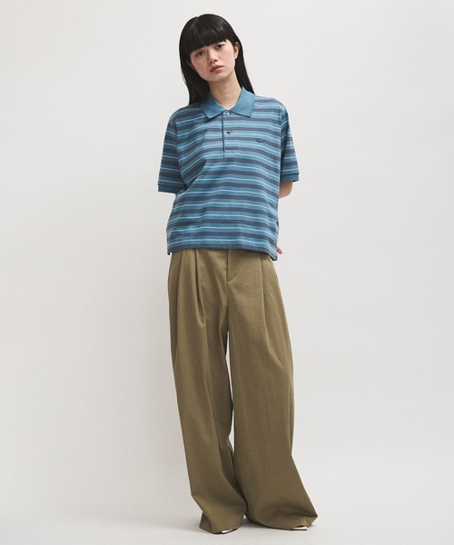 LACOSTE for ADAM ET ROPE'別注マルチボーダーポロ ADAM ET ROPE'｜【LACOSTE for ADAM ET ROPE'】別注Multi Border