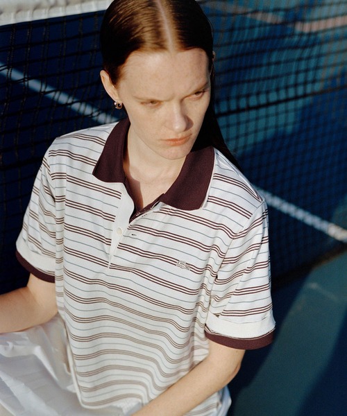 LACOSTE for ADAM ET ROPE' 別注 ポロシャツ ボーダー ADAM ET ROPE'｜【LACOSTE for ADAM ET ROPE'】別注Multi Border