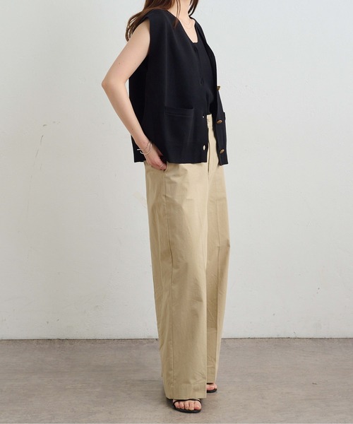 PUAL CE CIN（ピュアルセシン）の「【Du noir】ラウンドネックタンクトップ（タンクトップ・レディース・グレー/アイボリー/ブラック・FREE）」の15枚目の写真