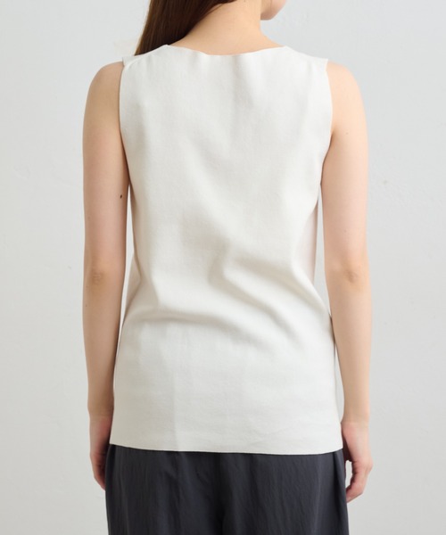 PUAL CE CIN（ピュアルセシン）の「【Du noir】ラウンドネックタンクトップ（タンクトップ・レディース・グレー/アイボリー/ブラック・FREE）」の19枚目の写真