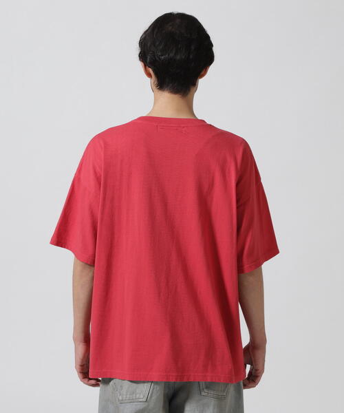 REMI RELIEF（レミレリーフ）の「REMI RELIEF(レミレリーフ) 別注20/-天竺BIGサイズTシャツ(BE CAT NAP)（Tシャツ/カットソー・メンズ・レッド/アイボリー・M/L/XL）」の17枚目の写真